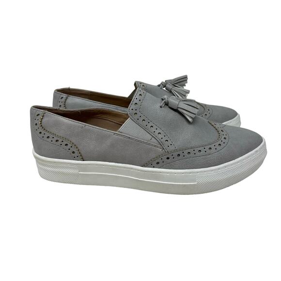 Journee Collection Alisha Gray Tassel Platform Loafers 6.5 - Picture 2 of 8